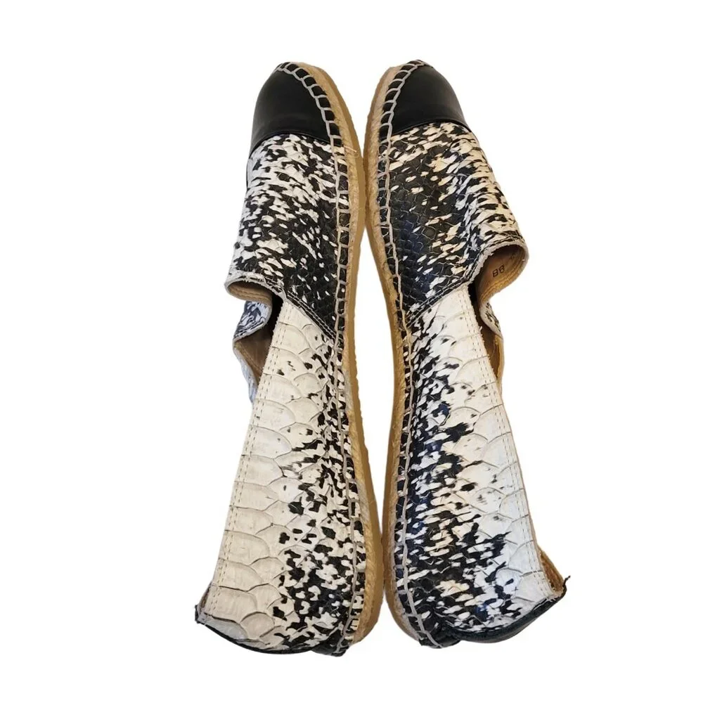 Loeffler Randall Black and White Espadrille Flats 7.5